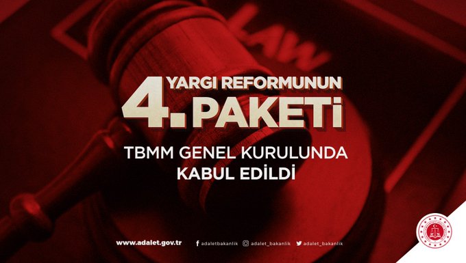 Yargı reformu 4.paketi kabul