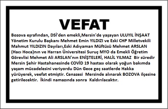 HALİL YILMAZ  Vefat