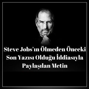 Steve Jobs’un yazdığı son