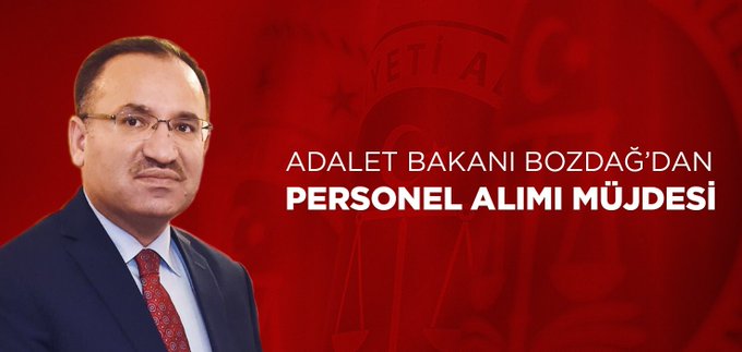 ADALET BAKANI BOZDAĞ’DAN PERSONEL ALIMI