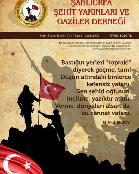 ŞANLIURFA ŞEHİT YAKINLARI VE GAZİLER DERNEĞİ DERGİSİ