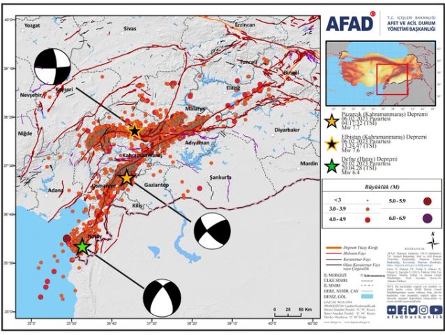 AFAD Bölgede 7200ün üzerinde artçı deprem meydana