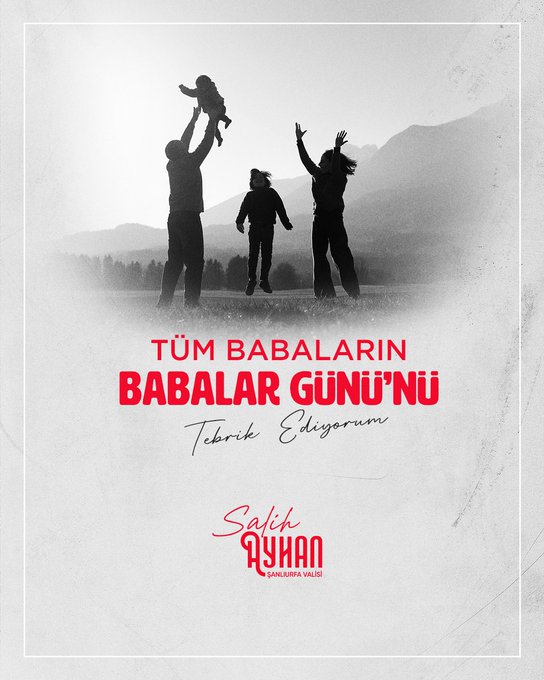 Vali Ayhan tüm babaların Babalar Günü’nü tebrik