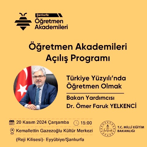 Şanlıurfa'da Öğretmen Akademileri açılıyor